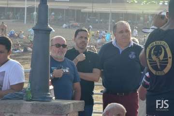 Exhibición del Club Kick Boxing en el muelle de Melenara (Foto Francisco Javier Santana)